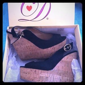 Black wedges size 6.5
